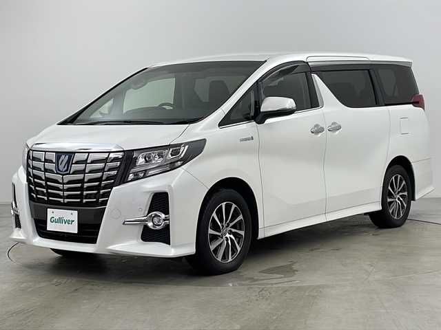 トヨタ アルファードハイブリット SR Cパッケージ 道央・札幌 2015(平27)年 7.6万km ホワイトパールクリスタルシャイン 4WD/ブラックレザーシート/JBLプレミアムサウンドシステム/両側パワースライドドア/純正ナビ/フルセグTV/CD/DVD/FM/AM/USB/TVキャンセラー/全周囲カメラ/ETC/パワーバックドア/パワーシート（D席+N席+2列目）/シートヒーター/シートメモリ/ビルドインETC/レーダークルーズコントロール/オートブレーキホールド/プッシュスタート/スマートキー/オートライト/オートマチックハイビーム/アクセサリーコンセント100V/取扱説明書/純正17インチアルミホイール/純正ドアバイザー/純正フロアマット