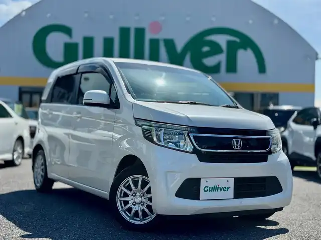 ホンダ Ｎ ＷＧＮ G スタイリッシュパッケージ 滋賀県 2015(平27)年 7.6万km パール ワンオーナー/純正ナビ/　地デジ Bluetooth SD CD  AM FM/バックカメラ/クルーズコントロール/純正ディスチャージヘッドランプ/純正フロアマット/純正ドアバイザー/純正14インチアルミホイル/革巻きステアリング/オートリトラミラー/ドアミラーウィンカー/スタイリッシュインテリア/プラズマクラスターオートエアコン/ハーフシェイド・フロントウィンドウ/IRカット/スマートキー×2/プッシュスタート/