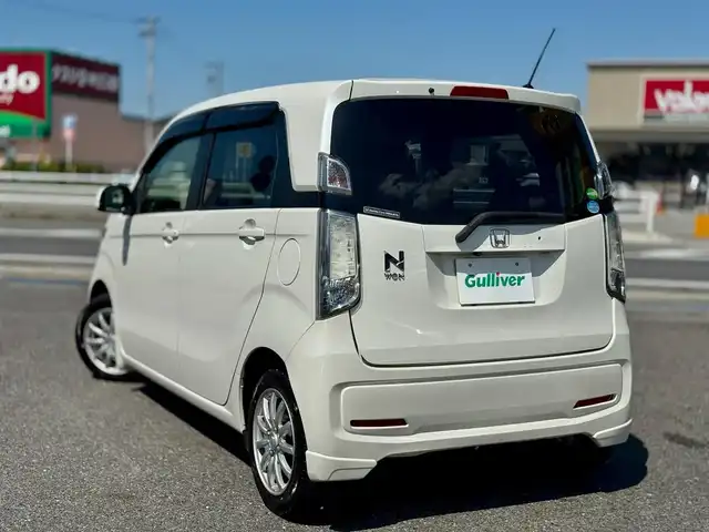 ホンダ Ｎ ＷＧＮ G スタイリッシュパッケージ 滋賀県 2015(平27)年 7.6万km パール ワンオーナー/純正ナビ/　地デジ Bluetooth SD CD  AM FM/バックカメラ/クルーズコントロール/純正ディスチャージヘッドランプ/純正フロアマット/純正ドアバイザー/純正14インチアルミホイル/革巻きステアリング/オートリトラミラー/ドアミラーウィンカー/スタイリッシュインテリア/プラズマクラスターオートエアコン/ハーフシェイド・フロントウィンドウ/IRカット/スマートキー×2/プッシュスタート/