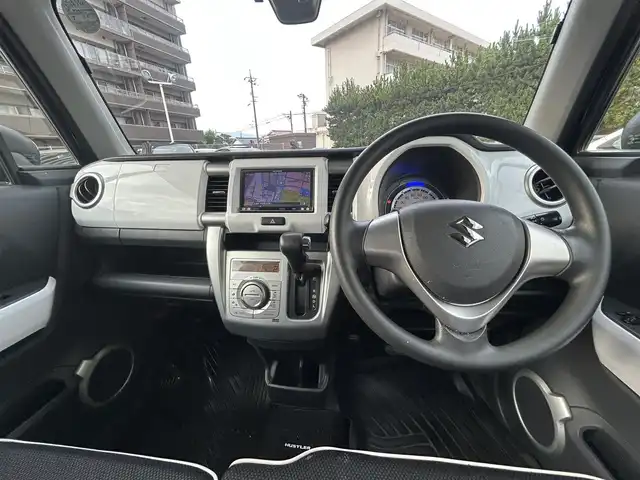 スズキ ハスラー G 島根県 2014(平26)年 11.8万km アーバンブラウンパールメタリック 社外ＳＤナビ　/フルセグTV　/ＤＶＤ再生　/Ｂｌｕｅｔｏｏｔｈ接続　/アイドリングストップ　/衝突軽減ブレーキ　/横滑り防止装置/運転席シートヒーター　/スマートキー　/プッシュスタート　/純正フロアマット　/社外１５ＡＷスタッドレスタイヤ積み込み