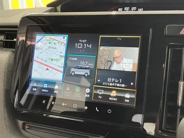 スズキ ソリオ バンディット HV MV 東京都 2025(令7)年 0.4万km ピュアホワイトパール/ガンメタリック2トーン 4WD/ワンオーナー/2トーンルーフ仕様/セーフティサポート/・デュアルセンサーサポート2/・誤発進抑制機能/・後方誤発進抑制機能/・パーキングセンサー/・低速時ブレーキサポート（前進・後退）/・車線逸脱抑制機能/・車線逸脱警告機能/・ふらつき警告機能/・標識認識機能/・ハイビームアシスト/・ブラインドスポットモニター/・アクティブクルーズコントロール/両側パワースライドドア/純正9インチナビ/・地デジ/DVD/CD/USBソケット/全方位カメラ/AppleCarPlay Android auto/プッシュスタート/ヘッドアップディスプレイ/シートヒーター /保証書・取扱説明書・スペアキー