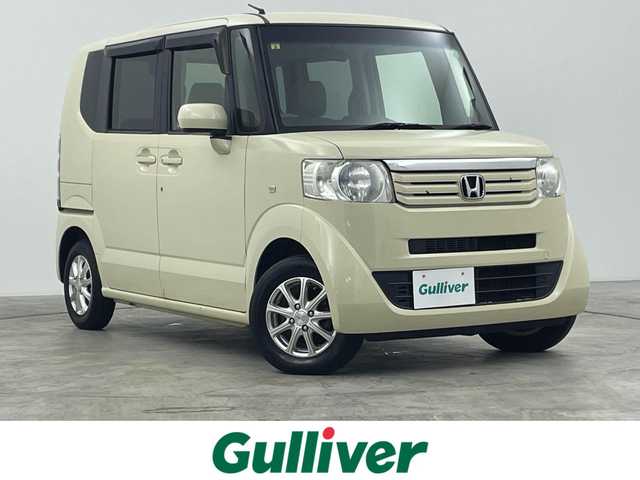 ホンダ Ｎ ＢＯＸ G Lパッケージ 群馬県 2012(平24)年 8.5万km ヒダマリアイボリーパール 純正ＣＤデッキ　オートエアコン　アイドリングストップ　ヘッドライトレベライザー　電格ミラー　ステアリングリモコン　片側パワスラ　Ｗエアバック　Ｐスタート　スマートキー　スペアキー　社外アルミ　禁煙車