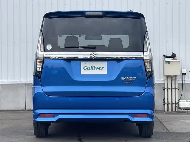 スズキ ソリオ バンディット HV MV 愛媛県 2022(令4)年 3万km スピーディーブルーM 左側パワースライドドア/社外ナビ(CD/DVD)/後席モニター/ミラー型前後ドライブレコーダー/レーダークルーズコントロール/アイドリングストップ/レーンキープアシスト/コーナーセンサー/LEDヘッドライト/オートライト/フォグランプ/純正フロアマット/純正ドアバイザー/純正アルミホイール/デュアルカメラブレーキサポート/横滑り防止装置/スマートキー/プッシュスタート/ABS