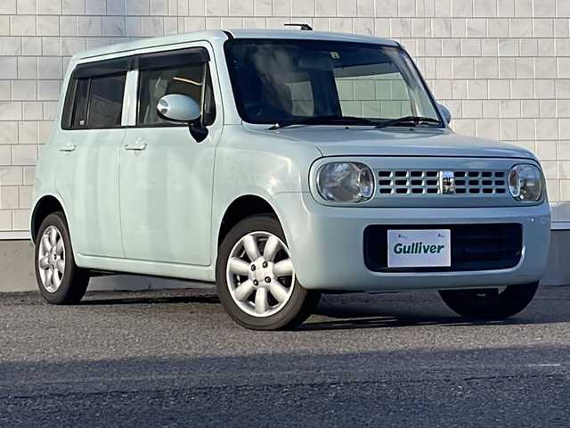 スズキ ラパン X 福島県 2013(平25)年 5万km アロマティックアクアメタリック 4WD ナビ フルセグTV CD/DVD再生 USB接続 運転席シートヒーター 純正14インチアルミホイール 運転席シートリフター スマートキー スペアキー 純正フロアマット ドアバイザー