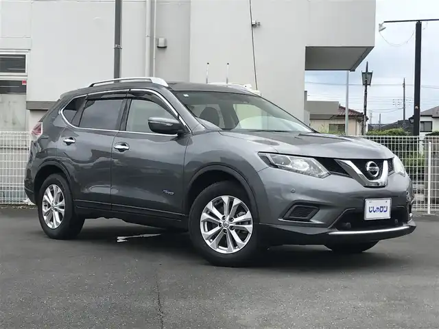 日産 エクストレイル ハイブリッド 20X エマージェンシーブレーキ 栃木県 2017(平29)年 12.8万km ダークメタルグレー 株)IDOMが運営する【じしゃロン小山店】の自社ローン専用車両になります。こちらは現金またはオートローンご利用時の価格です。自社ローンご希望の方は別途その旨お申付け下さい//禁煙車/スマートキー/プッシュスタート/ＥＴＣ/エマージェンシーブレーキ/車線逸脱警報/ドライブレコーダー/ルーフレール/ステアリングリモコン/電動格納ドアミラー/パワーウインドウ/防眩ミラー/オートライト