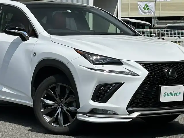 レクサス ＮＸ 300 Fスポーツ 静岡県 2018(平30)年 3.4万km ホワイトノーヴァガラスフレーク ユーザー買取車両/純正SDナビ/　【CD/DVD/BT/フルセグTV】/純正18インチAW/クルーズコントロール/ドライブレコーダー/パドルシフト/MT付AT/パワーシート（D/N席）/リアパーキングセンサー/ステアリングヒーター/オートハイビーム/アイドリングストップ/100V充電/バックカメラ/横滑り防止/スペアキー/ETC2.0/プッシュスタート