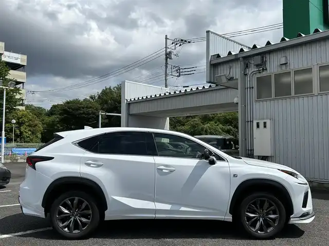 レクサス ＮＸ 300 Fスポーツ 静岡県 2018(平30)年 3.4万km ホワイトノーヴァガラスフレーク ユーザー買取車両/純正SDナビ/　【CD/DVD/BT/フルセグTV】/純正18インチAW/クルーズコントロール/ドライブレコーダー/パドルシフト/MT付AT/パワーシート（D/N席）/リアパーキングセンサー/ステアリングヒーター/オートハイビーム/アイドリングストップ/100V充電/バックカメラ/横滑り防止/スペアキー/ETC2.0/プッシュスタート