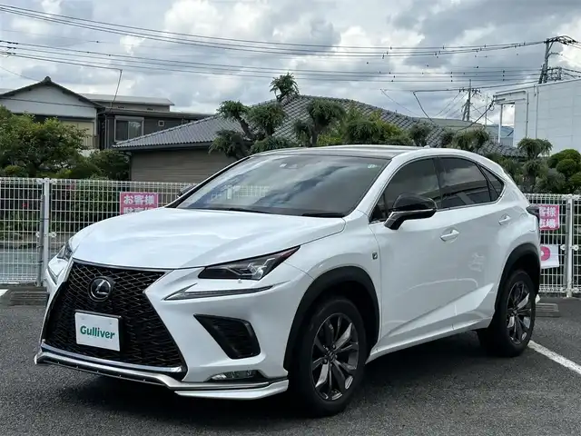 レクサス ＮＸ 300 Fスポーツ 静岡県 2018(平30)年 3.4万km ホワイトノーヴァガラスフレーク ユーザー買取車両/純正SDナビ/　【CD/DVD/BT/フルセグTV】/純正18インチAW/クルーズコントロール/ドライブレコーダー/パドルシフト/MT付AT/パワーシート（D/N席）/リアパーキングセンサー/ステアリングヒーター/オートハイビーム/アイドリングストップ/100V充電/バックカメラ/横滑り防止/スペアキー/ETC2.0/プッシュスタート