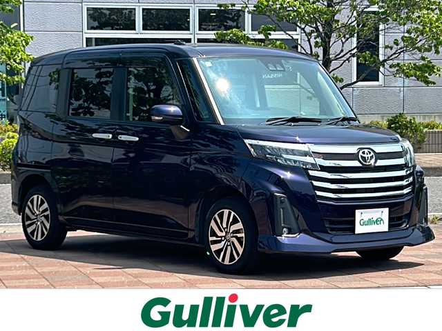 トヨタ ルーミー カスタムG 福島県 2020(令2)年 2.4万km クールバイオレットクリスタルシャイン トヨタセーフティセンス/純正9inSDナビ/　【フルセグ/CD/DVD/SD/BT】/バックカメラ/ビルトインETC/ドライブレコーダー前後/ステアリングスイッチ/レーダークルーズコントロール/LEDヘッドライト（AUTO機能付き）/　・フォグランプ/両側パワースライドドア/アイドリングストップ/横滑り防止機能/衝突軽減システム/パーキングアシスト/レーンキープアシスト/純正フロアマット/ドアバイザー/スペアキー×１