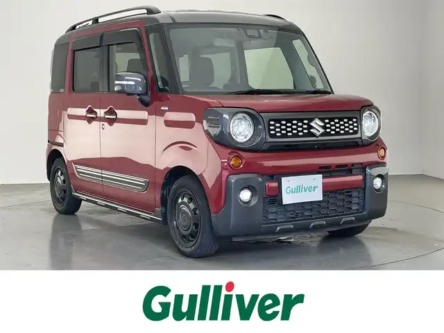 スズキ スペーシア ギア HYBRID XZターボ 愛知県 2020(令2)年 4.2万km フェニックスレッドパール/ガンメタリック2トーンルーフ 純正８型ナビ　ＨＵＤ　全方位カメラ　デュアルセンサーブレーキ　禁煙車　フルＴＶ　ＤＶＤ　クルコン　両側パワスラ　ＥＴＣ　ドラレコ　パーキングセンサー　パドルシフト　車線逸脱　衝突軽減　コーナーセンサー　