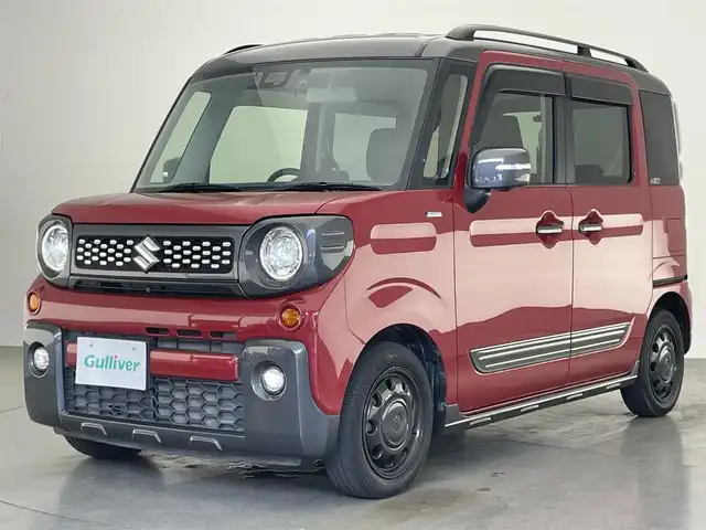 スズキ スペーシア ギア HYBRID XZターボ 愛知県 2020(令2)年 4.2万km フェニックスレッドパール/ガンメタリック2トーンルーフ 純正８型ナビ　ＨＵＤ　全方位カメラ　デュアルセンサーブレーキ　禁煙車　フルＴＶ　ＤＶＤ　クルコン　両側パワスラ　ＥＴＣ　ドラレコ　パーキングセンサー　パドルシフト　車線逸脱　衝突軽減　コーナーセンサー　