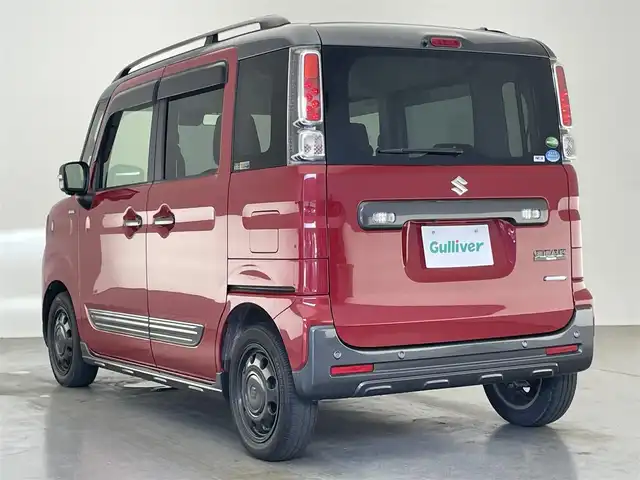 スズキ スペーシア ギア HYBRID XZターボ 愛知県 2020(令2)年 4.2万km フェニックスレッドパール/ガンメタリック2トーンルーフ 純正８型ナビ　ＨＵＤ　全方位カメラ　デュアルセンサーブレーキ　禁煙車　フルＴＶ　ＤＶＤ　クルコン　両側パワスラ　ＥＴＣ　ドラレコ　パーキングセンサー　パドルシフト　車線逸脱　衝突軽減　コーナーセンサー　