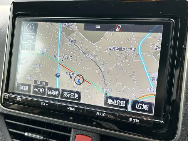 トヨタ ノア ハイブリッド Si 東京都 2016(平28)年 4.4万km ボルドーマイカメタリック ワンオーナー/純正9インチナビ/フルセグTV／Bluetoothオーディオ／DVD再生/バックカメラ/12.1型フリップダウンモニター(V12T-R66C)/両側パワースライドドア/純正ETC2.0/LEDヘッドランプ/トヨタセーフティセンス/スマートキー×2