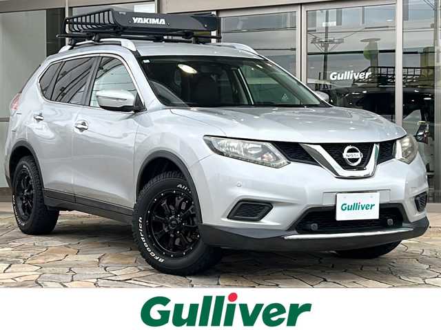 日産 エクストレイル 20X エマージェンシーブレーキ 静岡県 2016(平28)年 7.4万km ブリリアントシルバー 純正ナビ/・FM/AM/・CD/・フルセグTV/・Bluetooth/主要装備/・バックカメラ/・エマージェンシーブレーキ/・１６インチ社外アルミ/・ルーフキャリア/・前席シートヒーター/・アイドリングストップ/・横滑り防止装置/・フォグランプ/・クリアランスソナー/・車線逸脱警報/・コーナリングスタビリティアシスト/・アクティブエンジンブレーキ/・プッシュスタート
