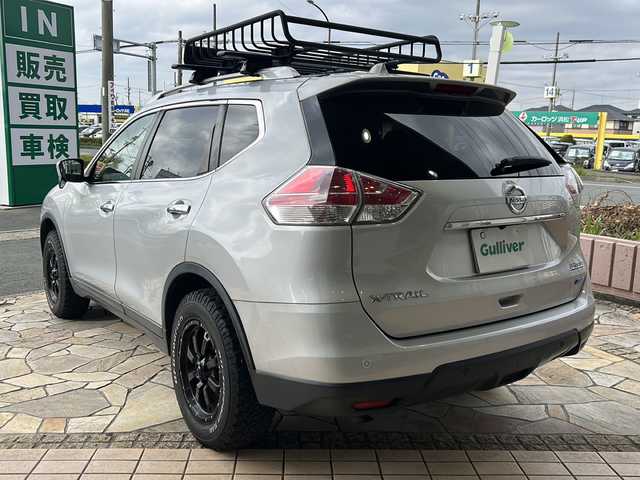 日産 エクストレイル 20X エマージェンシーブレーキ 静岡県 2016(平28)年 7.4万km ブリリアントシルバー 純正ナビ/・FM/AM/・CD/・フルセグTV/・Bluetooth/主要装備/・バックカメラ/・エマージェンシーブレーキ/・１６インチ社外アルミ/・ルーフキャリア/・前席シートヒーター/・アイドリングストップ/・横滑り防止装置/・フォグランプ/・クリアランスソナー/・車線逸脱警報/・コーナリングスタビリティアシスト/・アクティブエンジンブレーキ/・プッシュスタート