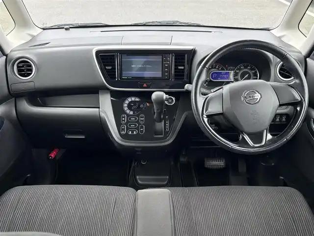 日産 デイズ ルークス HWS X Vセレクション 奈良県 2016(平28)年 4.3万km プレミアムパープルP 社外ナビ　[CN-RS02WD]/アラウンドビューカメラ　/フルセグＴＶ　/両側パワースライドドア　/エマージェンシーブレーキ　/リアサーキュレーター　/前方ドライブレコーダー　/プッシュスタート /純正15インチAW/革巻きステアリング/フォグライト