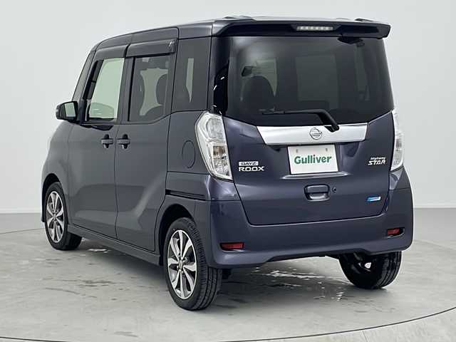 日産 デイズ ルークス HWS X Vセレクション 熊本県 2016(平28)年 4.3万km プレミアムパープルP 社外ナビ　[CN-RS02WD]/アラウンドビューカメラ　/フルセグＴＶ　/両側パワースライドドア　/エマージェンシーブレーキ　/リアサーキュレーター　/前方ドライブレコーダー　/プッシュスタート /純正15インチAW/革巻きステアリング/フォグライト