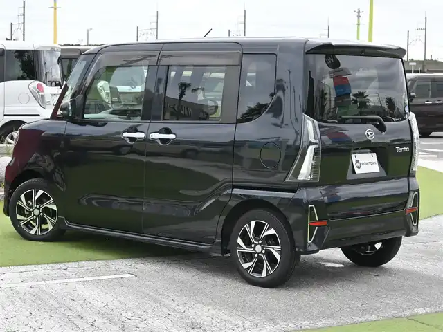 ダイハツ タント カスタム X 千葉県 2019(令1)年 2.3万km パールブラック スマートアシストIII/エコアイドル/両側パワースライドドア/ハーフレザーシート/社外メモリーナビ/地デジTV/【BD/DVD/CD再生機能　Bluetooth接続】/バックカメラ/ドライブレコーダー（前後撮影）/ETC/LEDヘッドライト/フォグライト/ウインカーミラー/コーナーセンサー/純正14インチアルミホイル/サイド/カーテンエアバッグ/キーフリーシステム