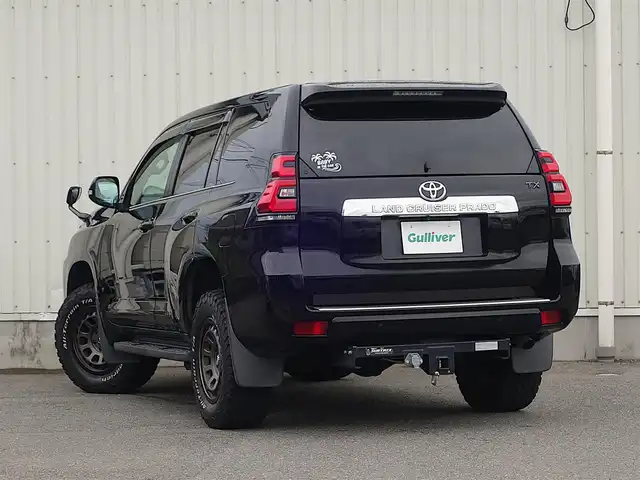 トヨタ ランドクルーザー プラド TX Lパッケージ 山形県 2018(平30)年 9.9万km ブラック 4WD/衝突被害軽減システム/純正SDナビ/　　【CD DVD BT フルセグ USB MSV】/バックカメラ/レーダークルーズコントロール/LEDオートライト/レザーシート/パワーシート/シートエアコン/シートヒーター/17インチアルミホイール/ドライブレコーダー/コーナーセンサー/ステアリングスイッチ/MTモード付AT/純正フロアマット/スマートキー/ETC2.0
