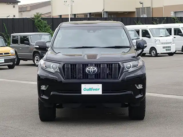 トヨタ ランドクルーザー プラド TX Lパッケージ 山形県 2018(平30)年 9.9万km ブラック 4WD/衝突被害軽減システム/純正SDナビ/　　【CD DVD BT フルセグ USB MSV】/バックカメラ/レーダークルーズコントロール/LEDオートライト/レザーシート/パワーシート/シートエアコン/シートヒーター/17インチアルミホイール/ドライブレコーダー/コーナーセンサー/ステアリングスイッチ/MTモード付AT/純正フロアマット/スマートキー/ETC2.0