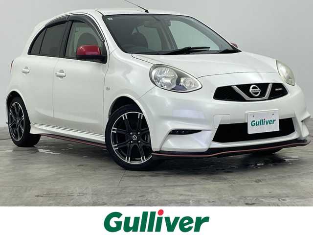 日産 マーチ ニスモ 群馬県 2015(平27)年 2.9万km ブリリアントホワイトパール 禁煙車　純正ナビ　バックカメラ　フルセグ　Bluetooth　ドライブレコーダー　ETC　オートライト　電動格納ミラー　ヘッドライトレベライザー　プッシュスタート　スマートキー　横滑り防止装置