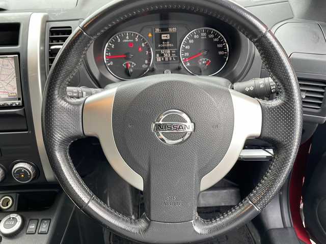 日産 エクストレイル 20X 宮崎県 2010(平22)年 5.3万km バーニングレッド ＳＤナビ、Ｂｌｕｅｔｏｏｔｈ接続、ＤＶＤ再生、ワンセグＴＶ、バックカメラ、ＥＴＣ、純正アルミホイール１７インチ、純正フロアマット、ＡＬＬＭＯＤＥ４×４－ｉ、アドバンスドヒルディセントコントロール