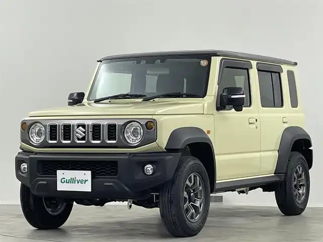 スズキ ジムニー ノマド FC 埼玉県 2025(令7)年 0.1千km ベージュ 登録済未使用車 温シート 追従走行 ETC ミラーシート コーナーセンサー オートハイビーム レーンキープアシスト ダウンヒルアシストコントロール 背面タイヤ 衝突軽減システム スマートキー