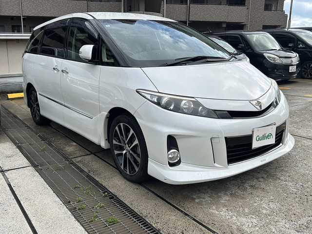 トヨタ エスティマ アエラス プレミアムエディション 広島県 2013(平25)年 8.7万km ホワイトパールクリスタルシャイン