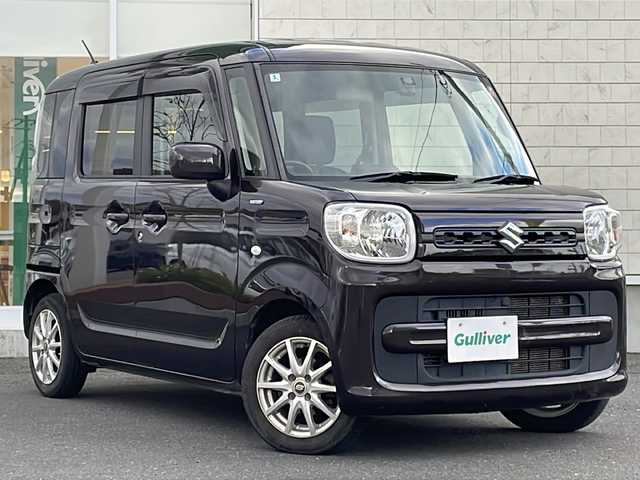 スズキ スペーシア HYBRID G 岩手県 2018(平30)年 6.9万km アーバンブラウンパールメタリック 社外SDナビ/　CD/ワンセグ/スマートキー/プッシュスタート/D席シートヒーター/純正ドアバイザー/フロアマット/取扱説明書/保証書