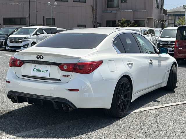 日産 スカイライン ハイブリッド 350GT Type P 千葉県 2016(平28)年 8.6万km クリスタルホワイトパール エアロ　ナビ　全方位カメラ　サンルーフ　黒革シート　ニスモマフラー　ＲＡＹＳ１９インチＡＷ　外グリル　追従クルコン　シートヒーター　パワーシート 衝突軽減　ＢＳＭ　ドラレコ　ＥＴＣ　ブラックエンブレム/AA評価4.5点