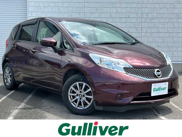 日産 ノート X DIG－S 新潟県 2016(平28)年 7万km フランボワーズレッド 社外ナビ（AVN133MRC）/ETC/衝突軽減システム/ABS/レーンキープアシスト/社外フロアマット/スタッドレスタイヤ付き