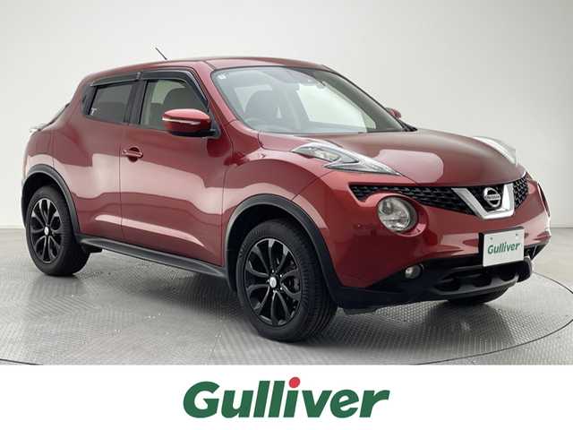 日産 ジューク 15RX Vセレクション 兵庫県 2016(平28)年 6.5万km ラディアントレッド 純正SDナビ(CD/DVD/フルセグ/Bluetooth)/バックカメラ/前方ドライブレコーダー/純正17インチアルミホイール/HIDヘッドライト/衝突被害軽減ブレーキ/オートライト/純正フロアマット/スマートキー/レーンキープアシスト/ETC