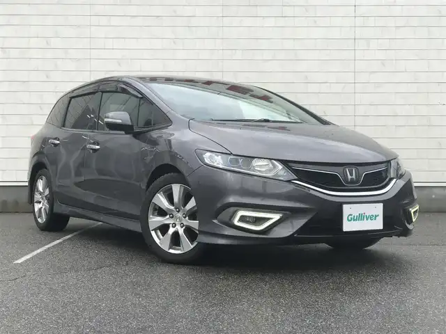 ホンダ ジェイド ハイブリッド X 宮城県 2016(平28)年 7万km モダンスティールM 純正ナビ/フルセグTV/Bluetooth/バックカメラ/左サイドカメラ/衝突被害軽減ブレーキ/レーンキープアシスト/レーダークルーズコントロール/ハーフレザーシート/ステアリングスイッチ/革巻きステアリング/プッシュスタート/スマートキー/スペアキー１本/LEDヘッドライト/オートライト/ETC