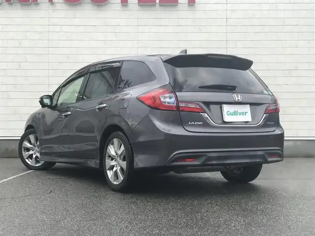 ホンダ ジェイド ハイブリッド X 宮城県 2016(平28)年 7万km モダンスティールM 純正ナビ/フルセグTV/Bluetooth/バックカメラ/左サイドカメラ/衝突被害軽減ブレーキ/レーンキープアシスト/レーダークルーズコントロール/ハーフレザーシート/ステアリングスイッチ/革巻きステアリング/プッシュスタート/スマートキー/スペアキー１本/LEDヘッドライト/オートライト/ETC