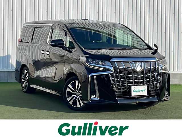 トヨタ アルファード S Cパッケージ 香川県 2020(令2)年 2.6万km ブラック 登録時走行距離25597km/Wサンルーフ/純正9型ディスプレイ（ナビ機能有）/（Bluetooth/USB）/バックカメラ/スペアタイヤ（オプション）/デジタルインナーミラー/トヨタセーフティセンス/・プリクラッシュセーフティ/・アダプティブクルーズコントロール/・レーンディパーチャーアラート/・オートマチックハイビーム/・リヤトラフィックアラート/・パーキングサポートブレーキ/・ロードサインアシスト/ブラインドスポットモニター/クリアランスソナー/nanoe/両側電動スライドドア/ウッドコンビステアリング/ステアリングスイッチ/ステアリングヒーター/黒革シート/前席ベンチレーション（ヒーター/クーラー）/前席パワーシート/運転席メモリー機能/3眼LEDライト/LEDフォグライト/電動パーキングブレーキ/オートブレーキホールド/シーケンシャルウィンカー/純正ビルトインETC/純正18インチアルミホイール/純正ドアバイザー/フロアマット/後席ロールサンシェード/スペアキー/1オーナー/取扱説明書/新車保証書