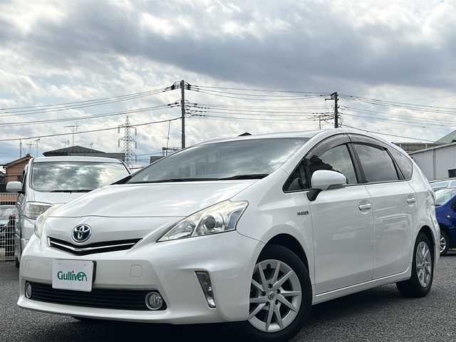 トヨタ プリウス α S 東京都 2012(平24)年 5.7万km ホワイトパールクリスタルシャイン メモリナビ/バックカメラ/プッシュスタート/ETC/ハイブリッド