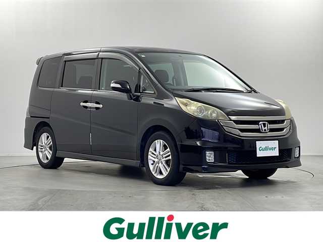 ホンダ ステップワゴン スパーダ S スマートスタイルED 栃木県 2009(平21)年 11.6万km プレミアムブラキッシュパール 純正ナビ/（FM/AM/TV/CD/DVD）/ETC/両側パワースライドドア/電動格納ミラー/ステアリングスイッチ/純正アルミホイール/純正フロアマット/スマートキー/スペアキー