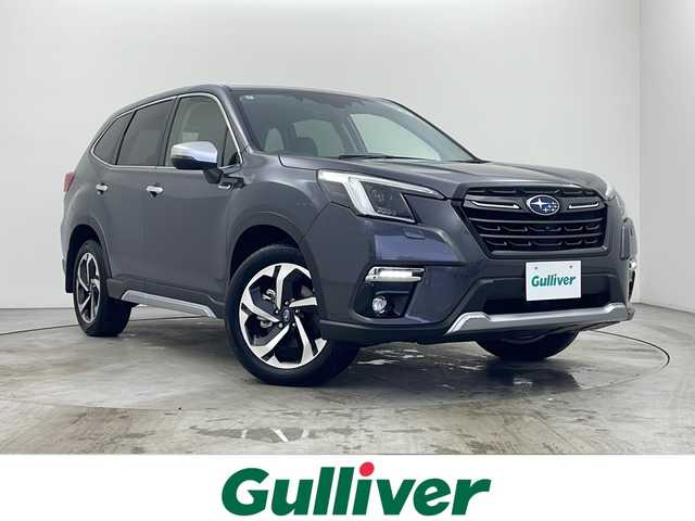 スバル フォレスター ハイブリッド アドバンス 秋田県 2024(令6)年 0.5万km マグネタイトグレーメタリック ４WD/ワンオーナー/アイサイト/衝突軽減ブレーキ/レーンキープアシスト/レーダークルーズコントロール/ETC/社外ナビ/（AM/FM/CD/DVD/BT）/フロント・サイド・リアカメラ/シートメモリー/前席パワーシート/全席シートヒーター/レザーシート/ステアリングヒーター/デジタルインナーミラー/ブラインドスポットモニター/コーナーセンサー/パドルシフト/電動パーキングブレーキ/純正18インチアルミホイール/純正フロアマット