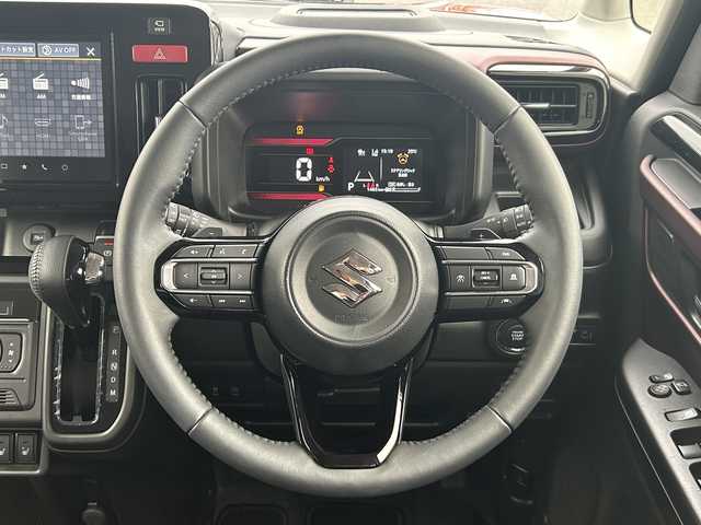 スズキ スペーシア カスタム HYBRID XS ターボ 福島県 2023(令5)年 0.2万km フェニックスレッドパール/ブルーイッシュブラックパール デュアルセンサーブレーキサポート/アダプティブクルーズコントロール/車線逸脱抑制機能/車線逸脱警報機能/ヘッドアップディスプレイ/純正ナビゲーション/【USB/BT/TV】/全方位モニター/両側電動スライドドア/前席シートヒーター/ステアリングヒーター/ステアリングリモコン/パドルシフト/アイドリングストップ/シートバックテーブル/リアドアロールサンシェード/リアサーキュレーター/マルチユースフラップ/LEDオートライト/LEDフォグランプ/純正フロアマット