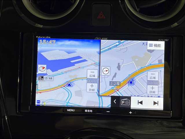 日産 ノート e－パワー X 沖縄県 2019(平31)年 5万km ギャラクシーゴールド 禁煙車　/社外ナビ[AVN-RB7]/（ＣＤ　ＤＶＤ　Ｂｌｕｅｔｏｏｔｈ）/バックカメラ　/コーナーセンサー　/ＥＴＣ　/前方ドライブレコーダー　/エマージェンシーブレーキ　/レーンキープアシスト　/ドアバイザー/純正アルミホイール