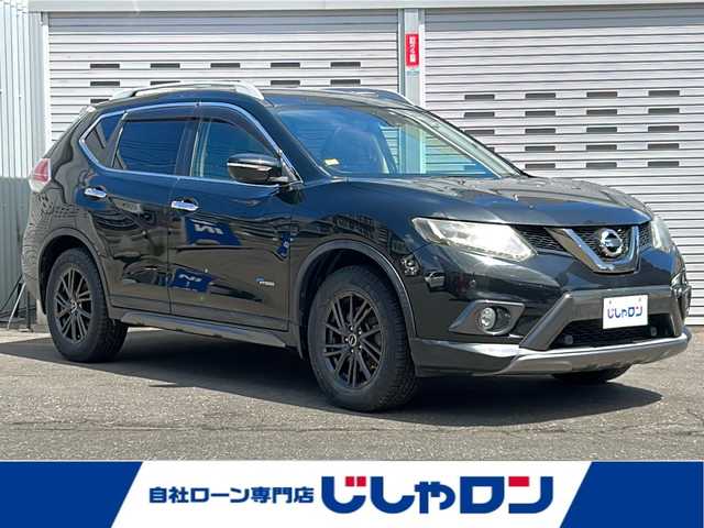 日産 エクストレイル ハイブリッド 20X ブラック エクストリーマーX ブレーキ 道央・札幌 2015(平27)年 11.1万km ダイヤモンドブラック (株)IDOMが運営する【じしゃロン札幌店】の自社ローン専用車両になります。こちらは現金またはオートローンご利用時の価格です。自社ローンご希望の方は別途その旨お申付け下さい。/純正SDナビ（AM/FM/CD/DVD/BT）/フルセグテレビ/バックカメラ/ETC/横滑り防止装置/プッシュスタート/スマートキー/シートヒーター/純正フロアマット/純正ドアバイザー/電動格納ドアミラー/オートライト/LEDヘッドライト/フォグランプ