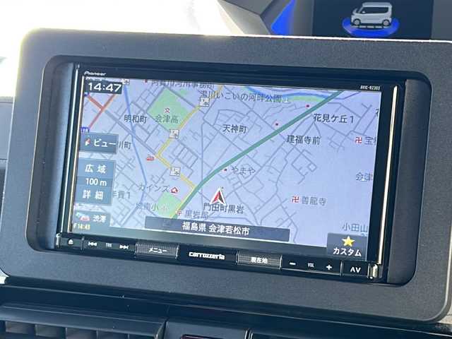 ダイハツ タント カスタム X セレクション 福島県 2020(令2)年 6.7万km レーザーブルークリスタルシャイン 楽ナビ　ＳＡ　バックＣ　両側パワスラ　Ｐセンサー　前席シートヒーター　ミラクルオープンドア　ステリモ　スマートキー　ＬＥＤヘッドライト　フォグ　オートライト　ハーフレザー　ドアバイザー　電格ミラー