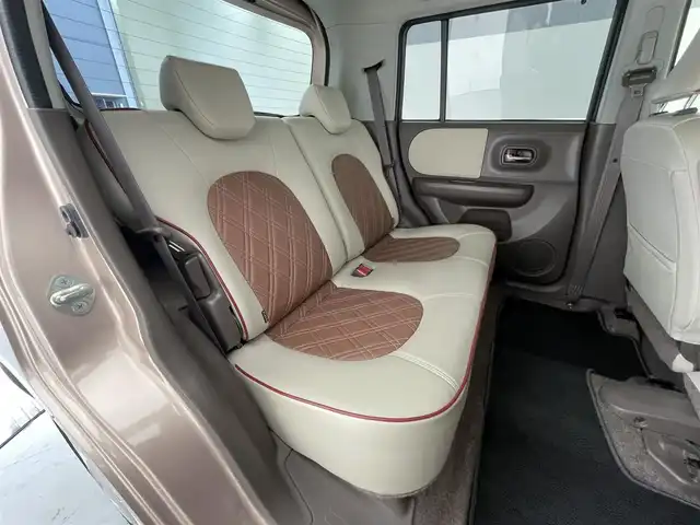 スズキ ラパン ショコラ G 滋賀県 2015(平27)年 6.4万km シャンパンピンクPM 社外ナビ/(CD/ワンセグTV)/ビルトインETC/ドライブレコーダー/レザーシート/HIDヘッドライト/純正フロアマット/純正14インチAW