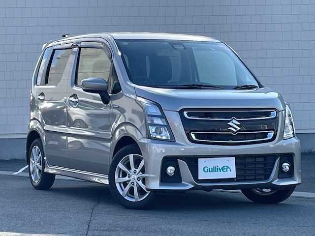 スズキ ワゴンＲ スティングレー HYBRID X 静岡県 2020(令2)年 1.6万km スチールシルバーM ●社外ナビ/(ワンセグ/CD/BT)/(パナソニック/CN-E330D)/●運転席シートヒーター/●バックカメラ/●デュアルセンサーブレーキサポート/●レーンキープアシスト/●後方パーキングセンサー/●LEDヘッドライト＆フォグランプ/●オートライト/●革巻きステアリング/●ステアリングスイッチ/●ETC/●電動格納ウィンカーミラー/●ドアバイザー/●スマートキー/●プッシュスタート/●社外フロアマット/●純正14インチアルミホイール/●ダブルSRS＋ABS
