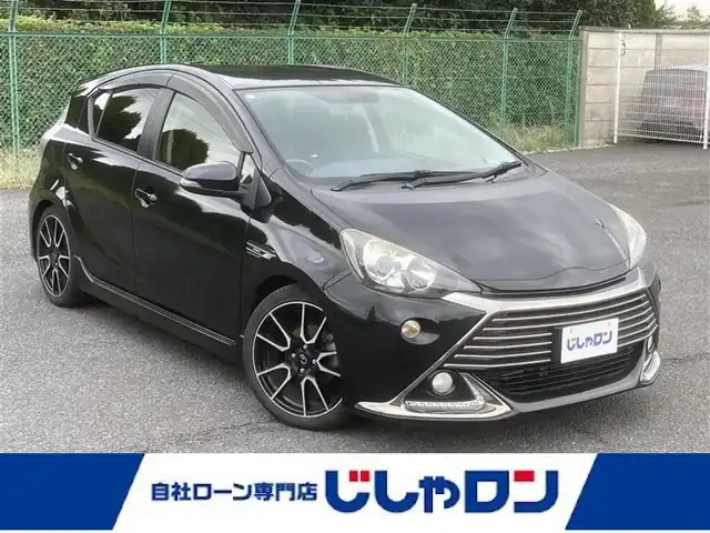 トヨタ アクア G G’s 埼玉県 2014(平26)年 11.9万km ブラックマイカ (株)IDOMが運営する【じしゃロン鳩ヶ谷店】の自社ローン専用車両になりますこちらは現金またはオートローンご利用時の価格です。自社ローンご希望の方は別途その旨お申付け下さい/アルパインSDナビ/　(CD/DVD/Bluetooth接続)/フルセグテレビ/プッシュスタート/ETC/純正17インチAW/革巻ステアリング/フォグランプ/純正フロアマット/プッシュスタート/スマートキー/スペアキー1本/ダウンサス