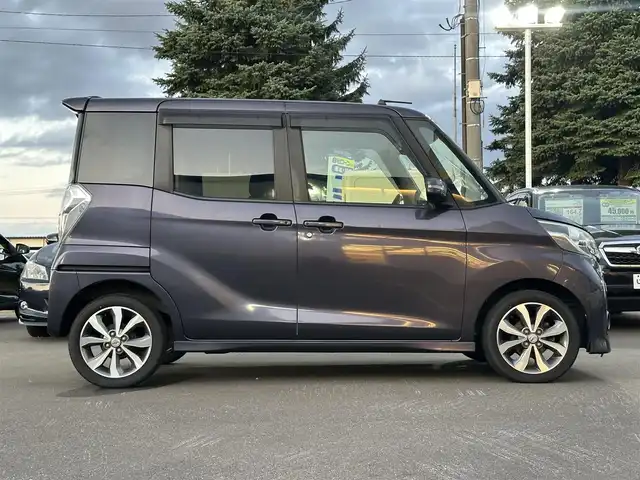 日産 デイズ ルークス ハイウェイスターX Gパッケージ 道北・旭川 2015(平27)年 8.1万km プレミアムパープルP (株)IDOMが運営する【じしゃロン旭川店】の自社ローン専用車両になります。こちらは現金またはオートローンご利用時の価格です。自社ローンご希望の方は別途その旨お申付け下さい・/　/・純正ナビ(CD/DVD/BT/SD/フルセグ)/・アラウンドビューモニター/・ETC/・両側パワースライドドア/・運転席シートヒーター/・プッシュスタート/・スマートキー2個/・フォグランプ/・取扱説明書
