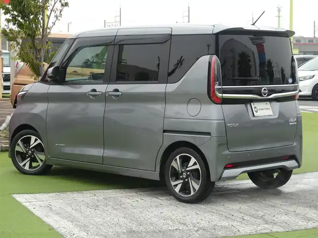 日産 ルークス HWS Gターボ プロパイロットED 千葉県 2020(令2)年 3.4万km チタニウムグレーメタリック エマージェンシーブレーキ/プロパイロット/インテリジェントクルーズコントロール/両側パワースライドドア/純正SDナビ/地デジTV/【DVD/CD再生機能】/アラウンドビューモニター/ドライブレコーダー/革巻きステアリング/ETC/LEDヘッドライト/フォグライト/ウインカーミラー/コーナーセンサー/純正15インチアルミホイル/サイド/カーテンエアバッグ/インテリジェントキー
