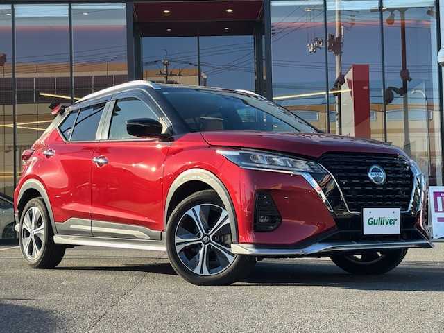 日産 キックス X ツートーンインテリアED 宮城県 2020(令2)年 4.4万km ラディアントレッド/ピュアブラック 2トーン 登録時走行距離43473km/純正SDナビ/AM・FM・Bluetooth・CD・DVD・TV/クリアランスソナー/プロパイロット/インテリジェントルームミラー/ハンドルヒーター/アラウンドビューモニター/ハンドルヒーター/ETC/ドライブレコーダー/e-Power/センターコンソール/AUTOHOLD機能/フォグランプ/ヘッドライトイベライザー/ドアバイザー/電動格納ミラー/純正LEDヘッドライト