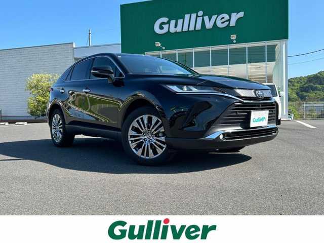 トヨタ ハリアー Z 岡山県 2021(令3)年 4.7万km ブラック 12.3インチディスプレイオーディオPlus＋JBLプレミアムサウンド/フルセグTV、AM、FM、Apple　Carplay/Android　Auto/パノラミックビューモニター/12.1インチTFTカラーメーター/置くだけ充電/電動パーキングブレーキ/ブレーキホールド/パーキングサポートブレーキ/車両接近通報装置/デジタルインナーミラー/ブラインドスポットモニター/プリクラッシュセーフティ/レーントレーシングアシスト/レーダークルーズコントロール/アダブティブハイビームアシスト/ロードサインアシスト/ドライバー異常時対応システム/先行車発進告知機能/運転席パワーシート/ビルトインETC2.0/