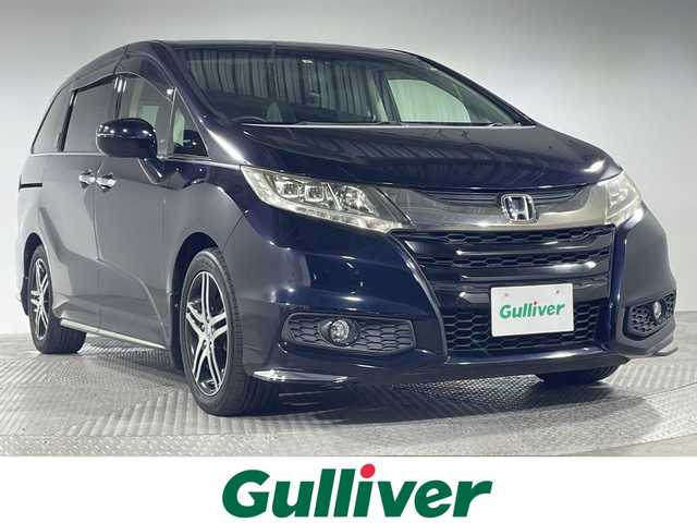 ホンダ オデッセイ アブソルート 20thアニバーサリー 神奈川県 2015(平27)年 6.6万km プレミアムヴィーナスブラックP ７型ナビ　両側電動　バックカメラ　　ＥＴＣ　ＬＥＤ　パドルシフト　　運転席パワーシート　追従式クルーズコントロール　誤発進抑制機能　ハーフレザー　シート　純正１７インチＡＷ　２０ｔｈ特別仕様車